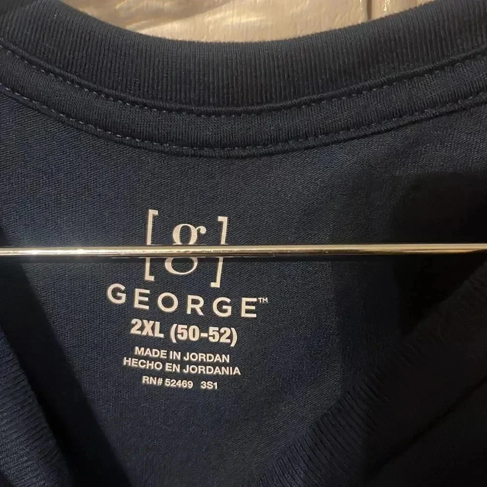 George blue shirt sleeve tee shirt 2XL
